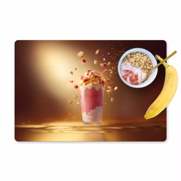 Sets de table - Framboise - Smoothie - Boisson - Rose — 1