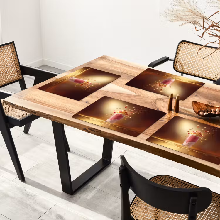 Sets de table - Framboise - Smoothie - Boisson - Rose — 4