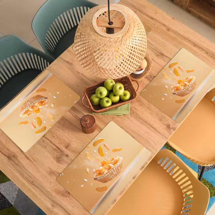 Sets de table - Pêche - Aliments - Gâteau - Orange — 3