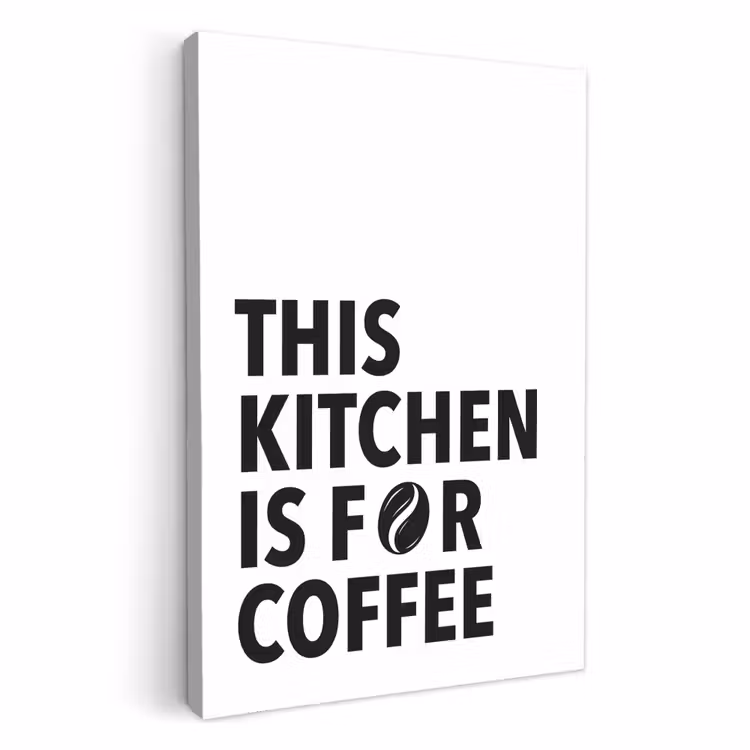 Tableau sur toile - Citations - Café - Grains - Moderne — 1