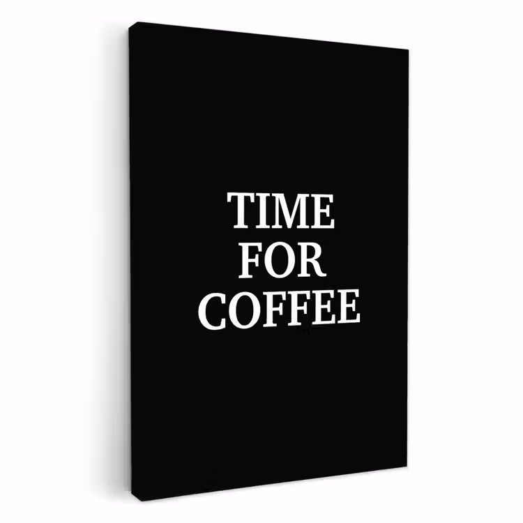 Tableau sur toile - Citations - Lettres - Café - Noir — 1