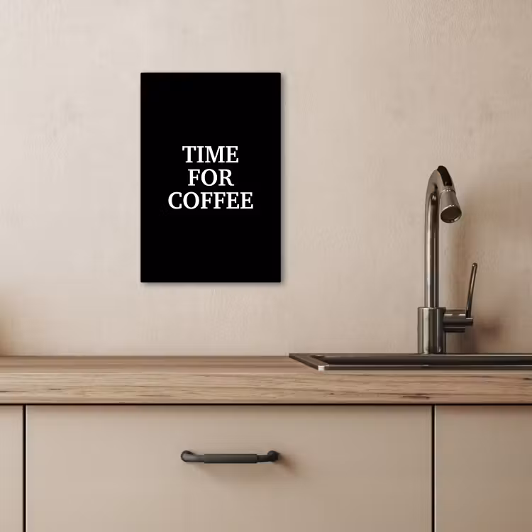 Tableau sur toile - Citations - Lettres - Café - Noir — 3