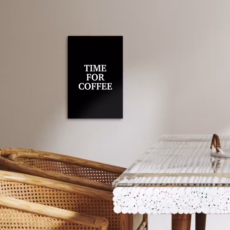 Tableau sur toile - Citations - Lettres - Café - Noir — 4