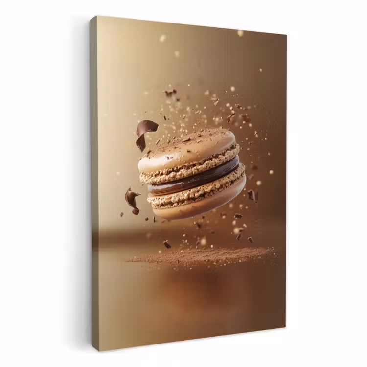 Tableau sur toile - Chocolat - Macarons - Alimentation - Bonbons — 1