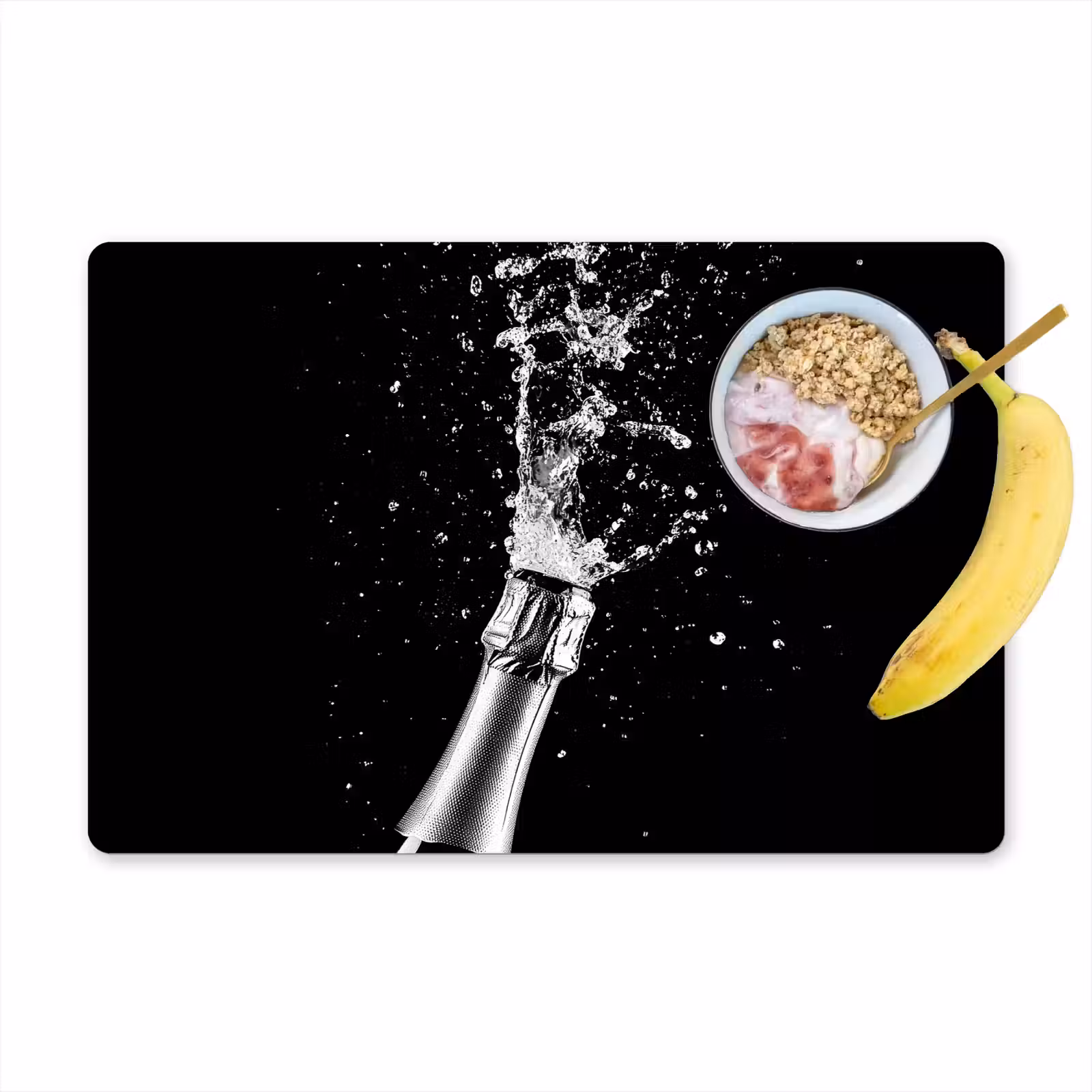 Sets de table - Champagne - Noir - Éclaboussures - Éclatement — 1