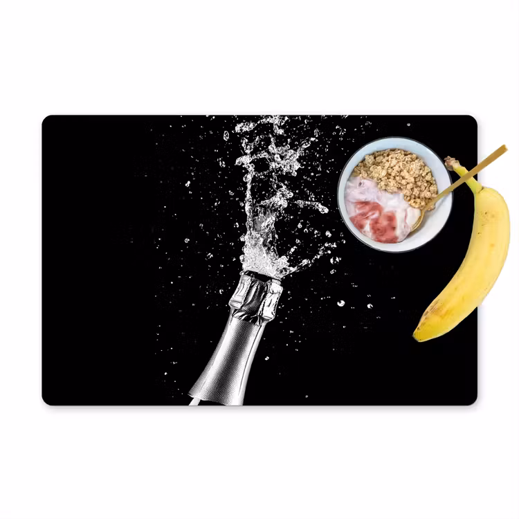 Sets de table - Champagne - Noir - Éclaboussures - Éclatement — 1
