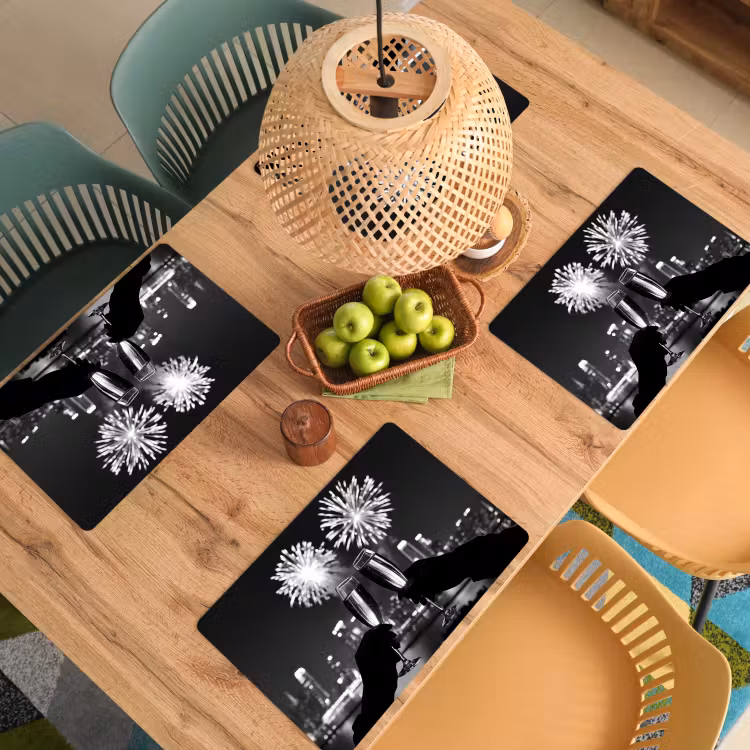 Sets de table - Feux d'artifice - Cheers - Skyline - Champagne — 3