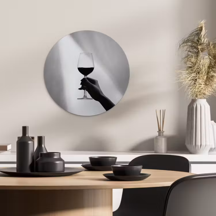 Tableau rond - Léger - Vin - Rouge - Verre — 4