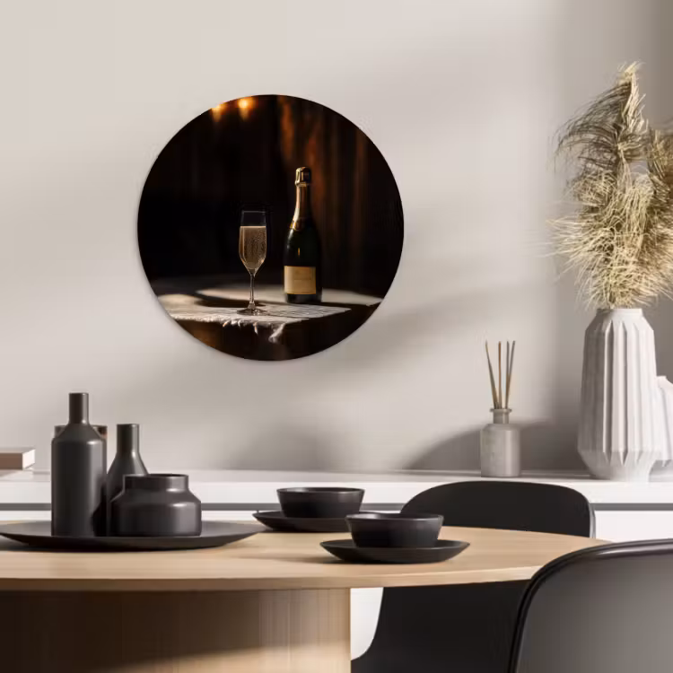 Tableau rond - Prosecco - Bulles - Ambiance - Alcools — 1