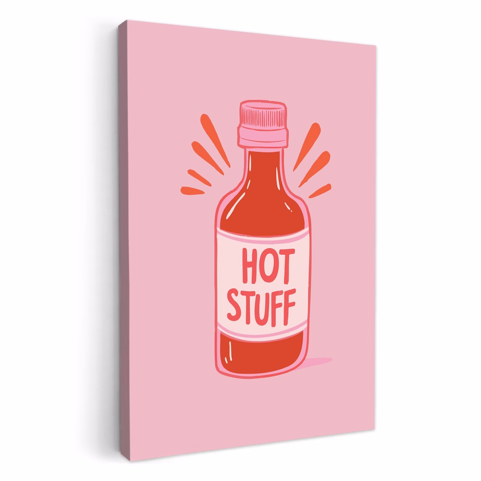Tableau sur toile - Épicé - Rouge - Sauce - Graphique — 1