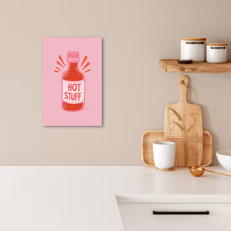 Tableau sur toile - Épicé - Rouge - Sauce - Graphique — 2