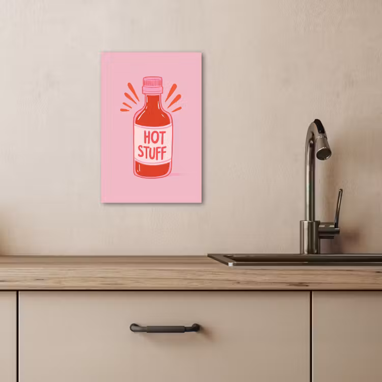 Tableau sur toile - Épicé - Rouge - Sauce - Graphique — 4