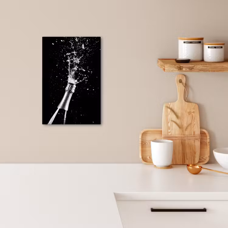 Tableau sur toile - Champagne - Noir - Éclaboussures - Éclatement — 3