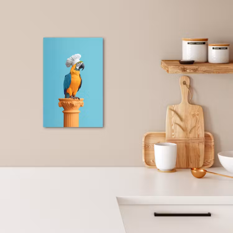 Tableau sur toile - Perroquet - Toque - Drôle - Oiseau — 4