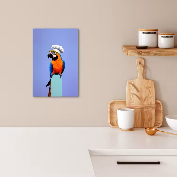 Tableau sur toile - Perroquet - Toque - Oiseau - Sympa — 2