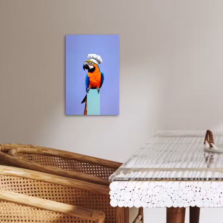 Tableau sur toile - Perroquet - Toque - Oiseau - Sympa — 4
