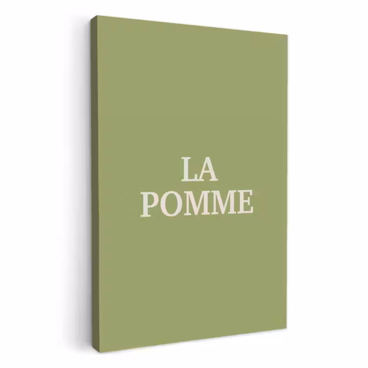 Tableau sur toile - Pomme - Vert - Minimaliste — 1