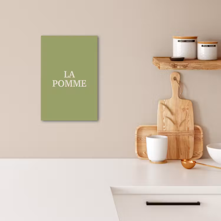 Tableau sur toile - Pomme - Vert - Minimaliste — 2