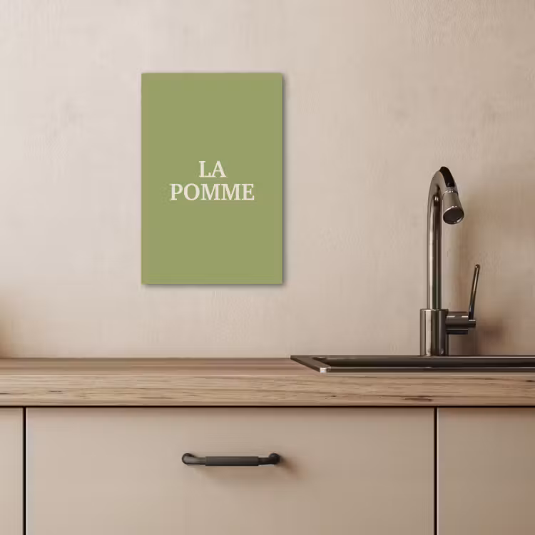Tableau sur toile - Pomme - Vert - Minimaliste — 3