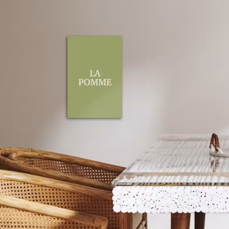 Tableau sur toile - Pomme - Vert - Minimaliste — 4