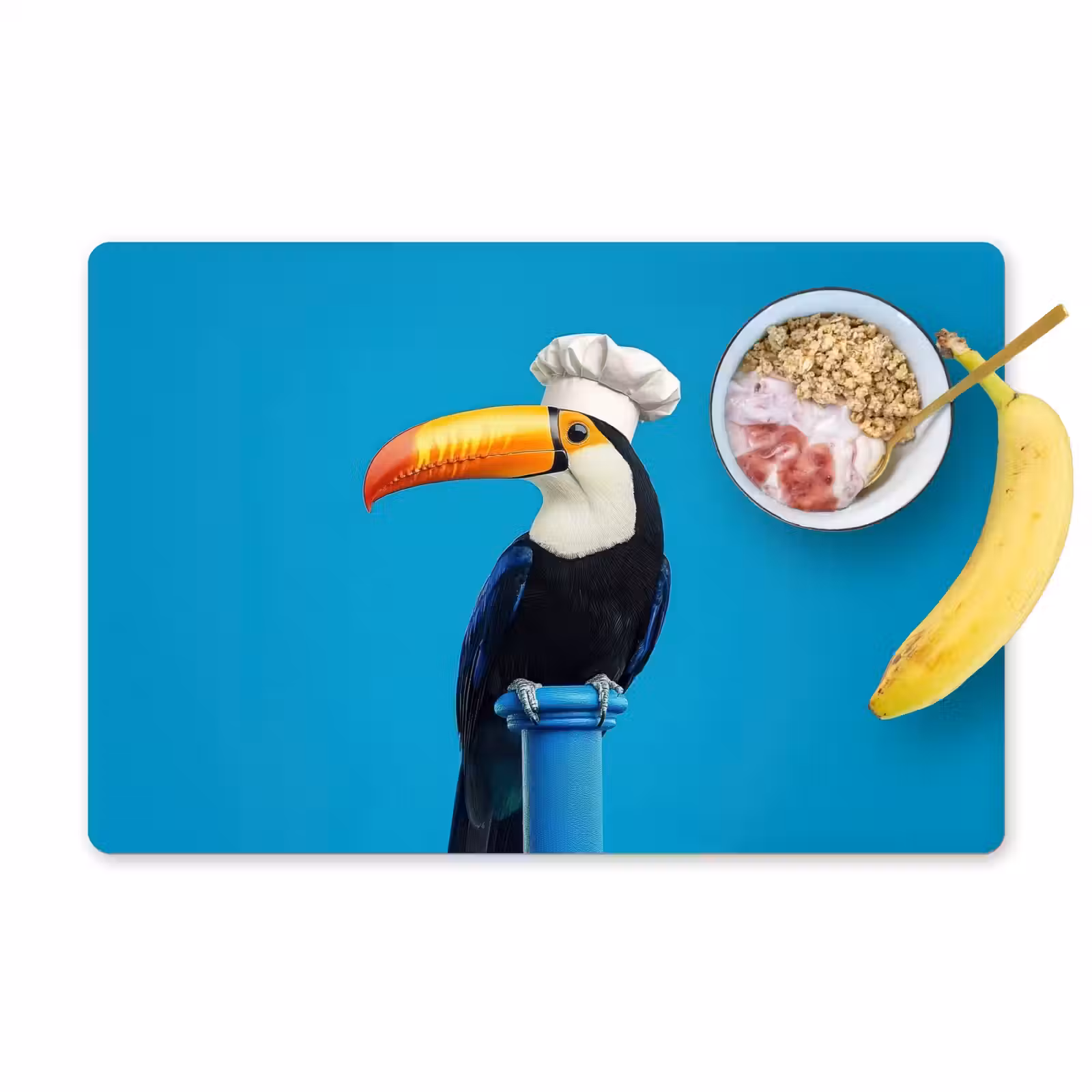 Sets de table en vinyle - Toucan - Socle - Oiseau - Toque — 1