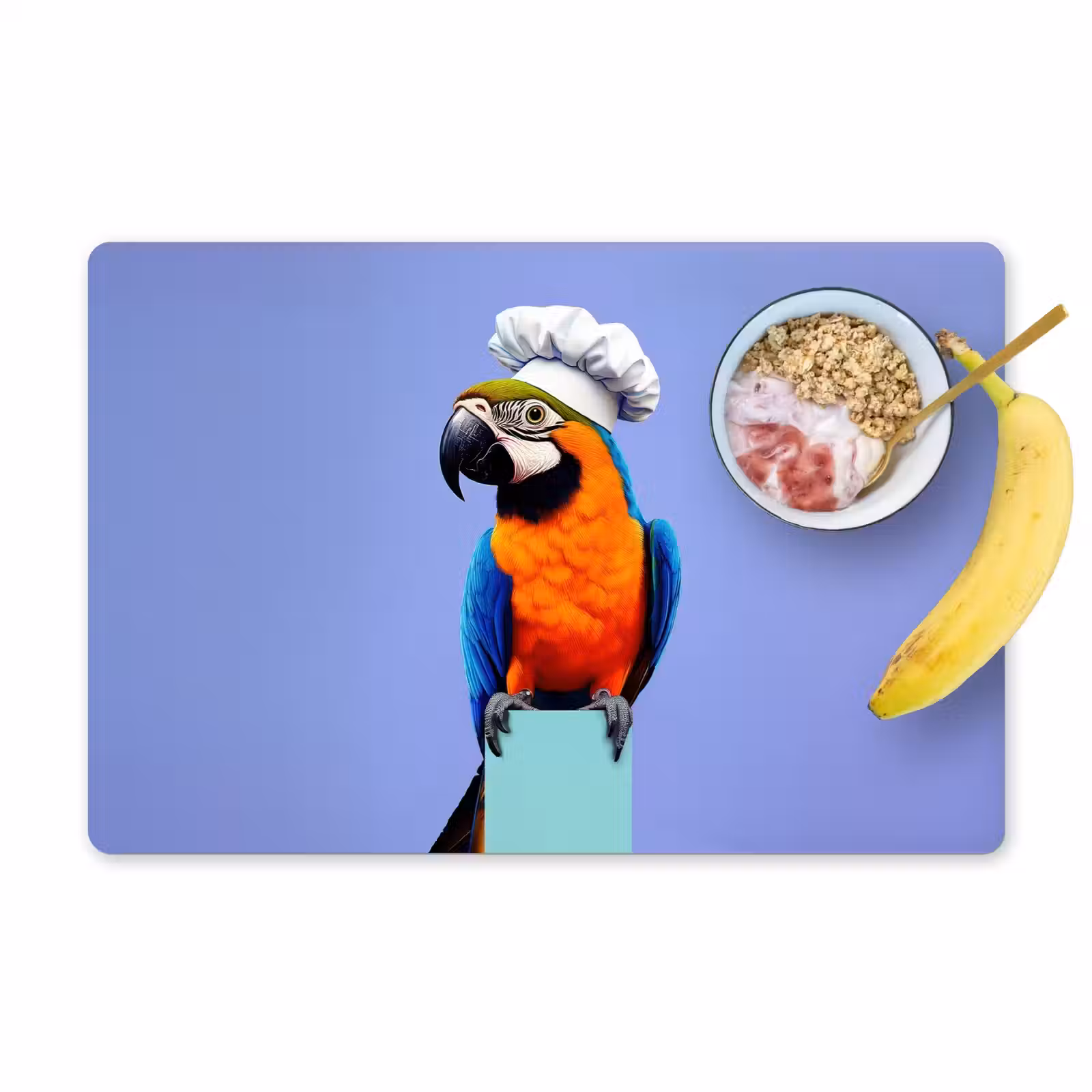 Sets de table en vinyle - Perroquet - Toque - Oiseau - Sympa — 1