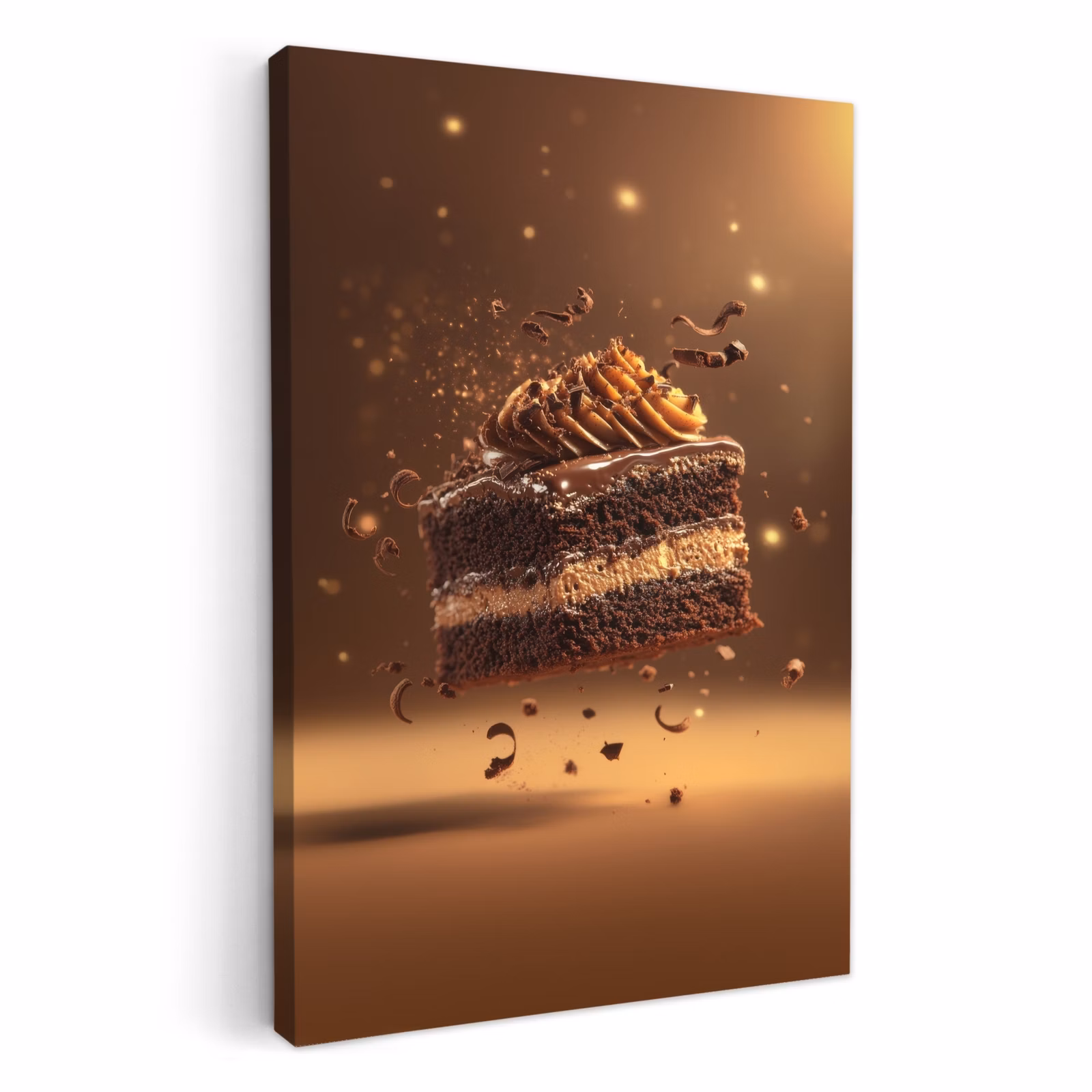 Tableau sur toile - Gâteau - Chocolat - Aliments - Brownie — 1