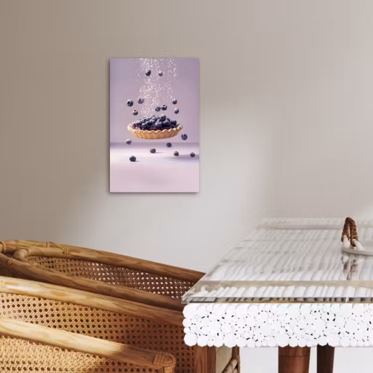 Tableau sur toile - Alimentation - Gâteau - Baies - Bleu — 2