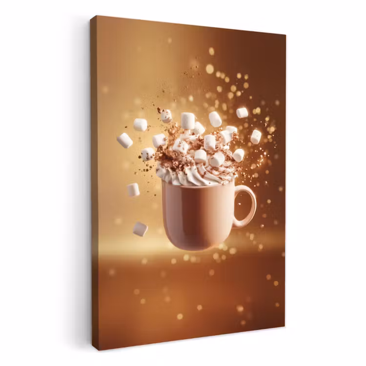 Tableau sur toile - Chocolat - Boisson - Chaud - Marron — 1