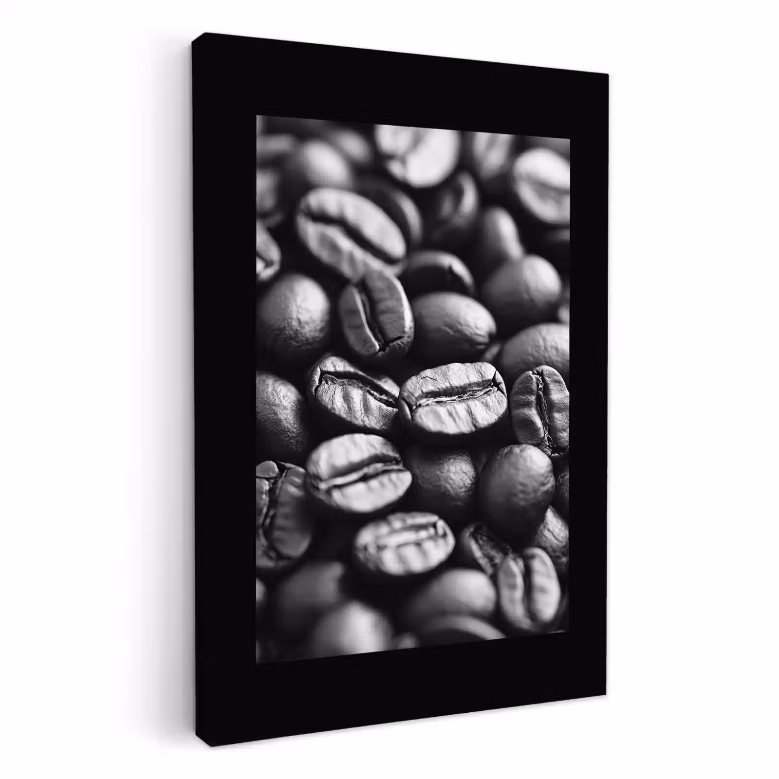 Tableau sur toile - Grains de café - Noirs - Vintage — 1