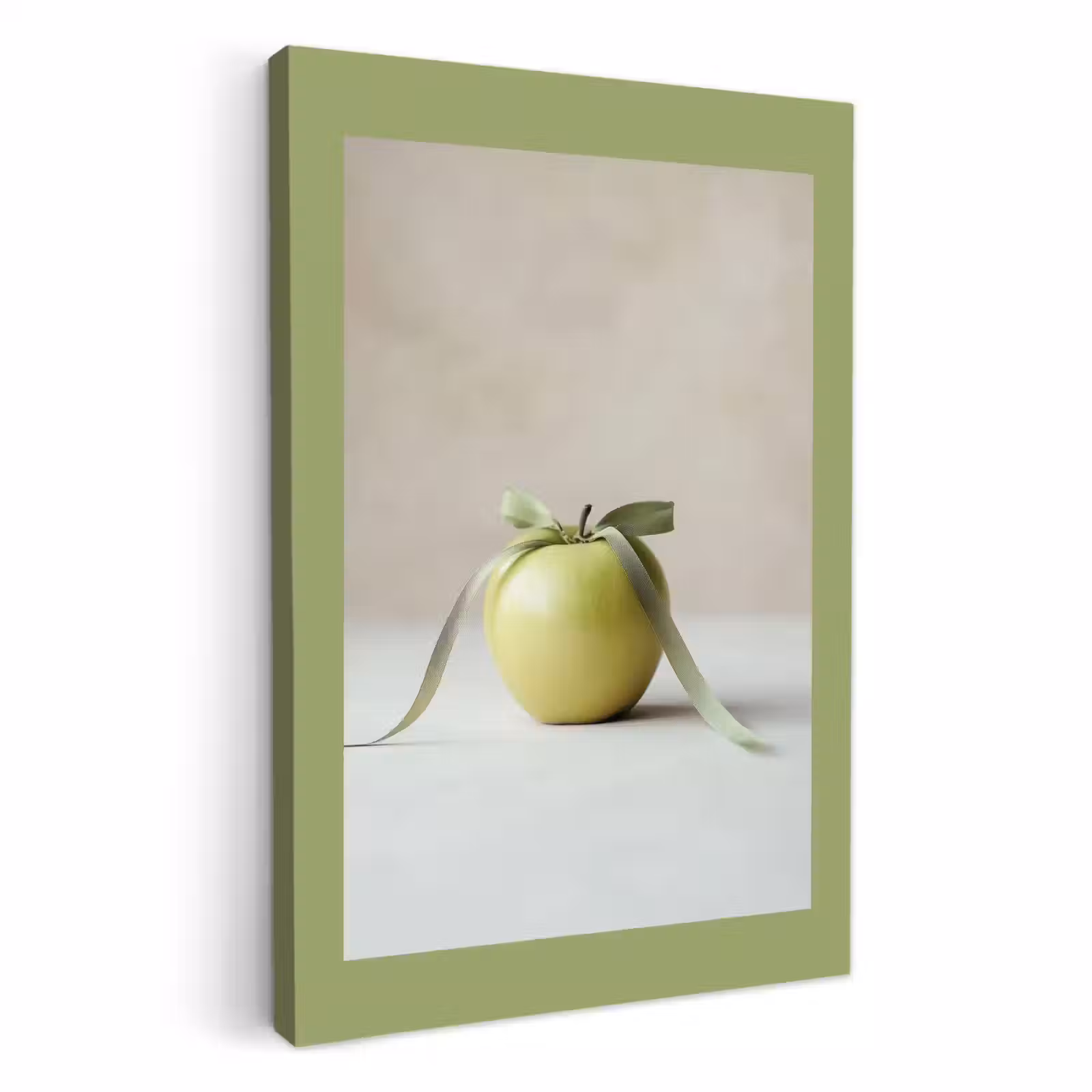 Tableau sur toile - Vert - Pomme - Nœud papillon — 1