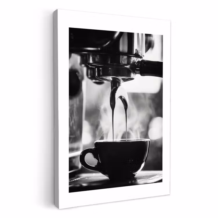 Tableau sur toile - Café - Espresso - Machine à café - Tasse — 1