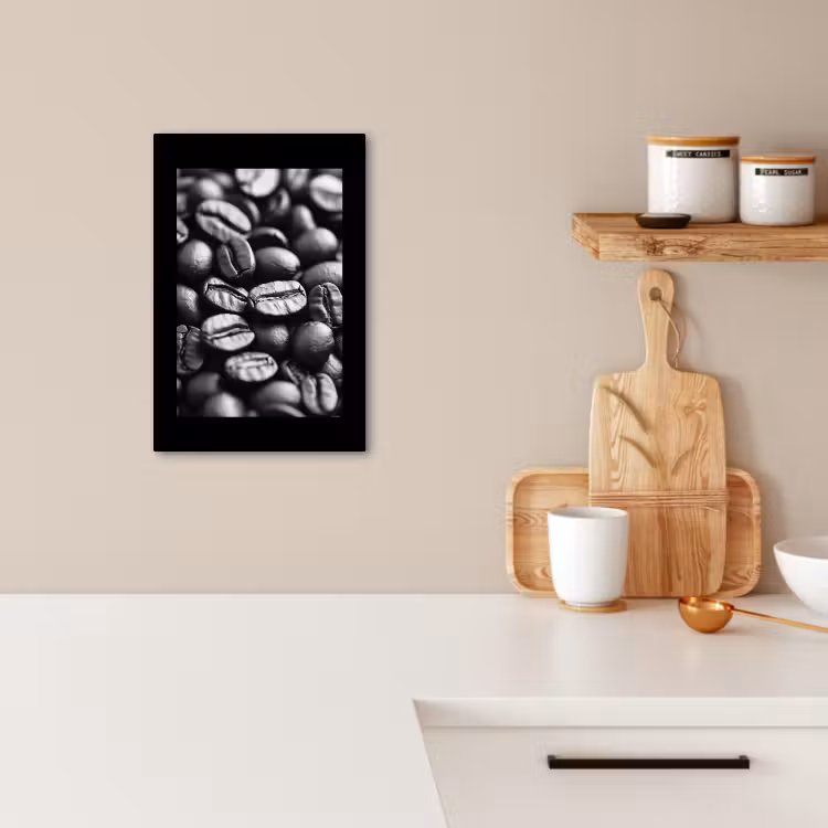 Tableau sur toile - Grains de café - Noirs - Vintage — 3