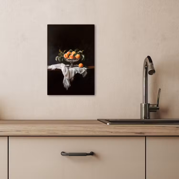 Tableau sur toile - Nature morte - Pêches - Vintage — 3