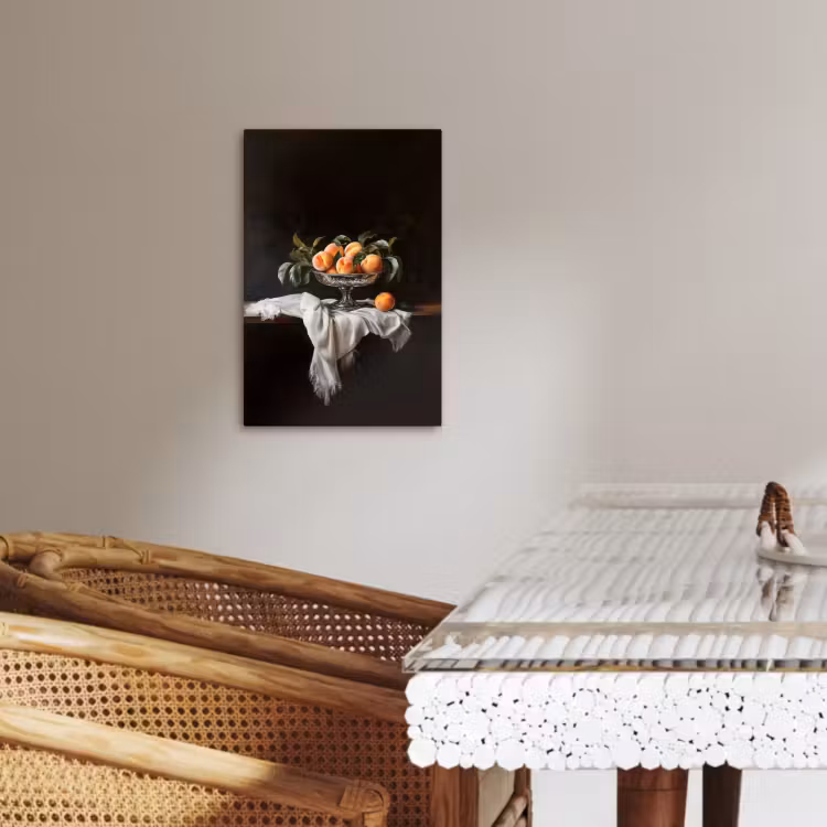 Tableau sur toile - Nature morte - Pêches - Vintage — 4