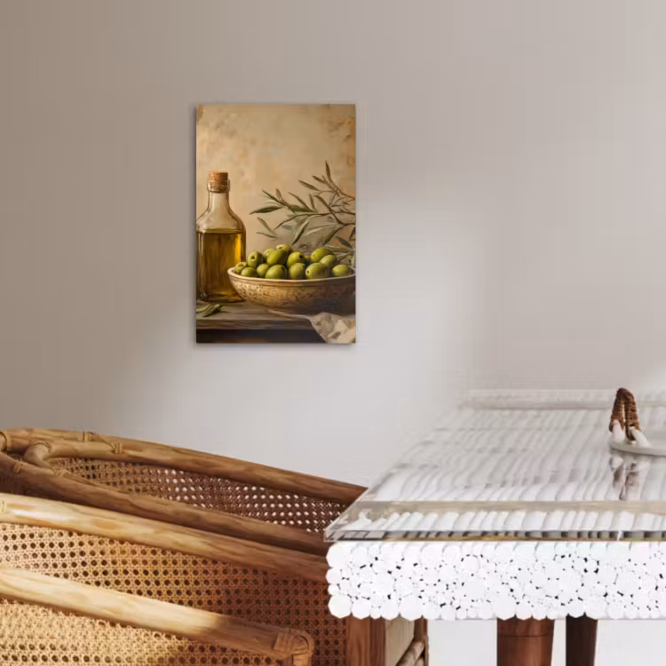 Tableau sur toile - Olives - Nature morte - Vintage — 2