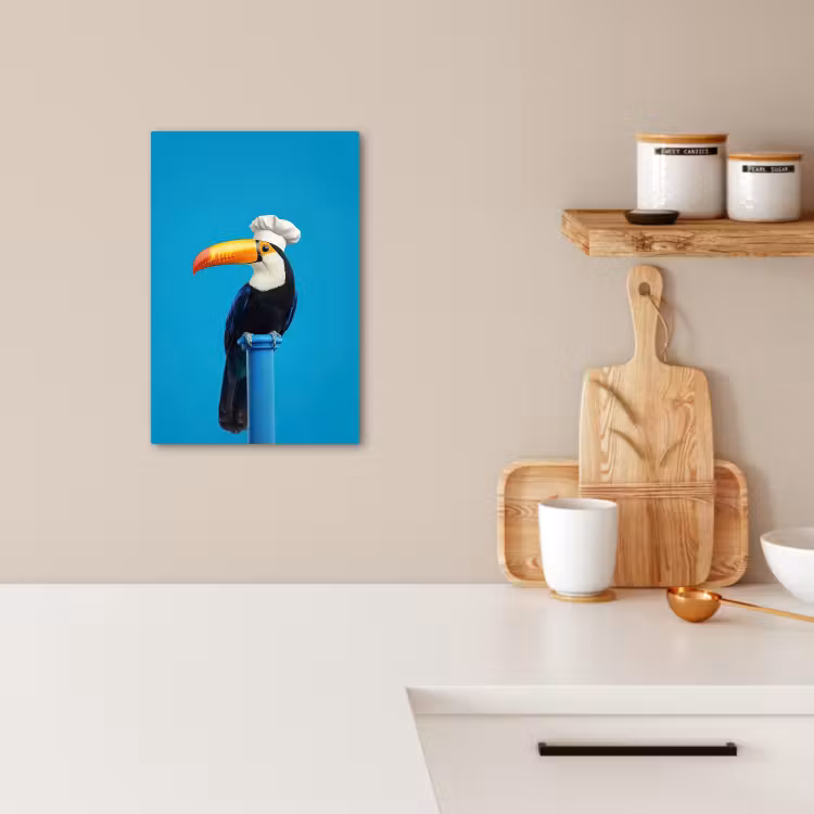 Tableau sur toile - Toucan - Socle - Oiseau - Toque — 1