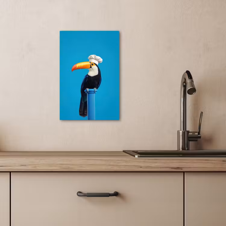 Tableau sur toile - Toucan - Socle - Oiseau - Toque — 2
