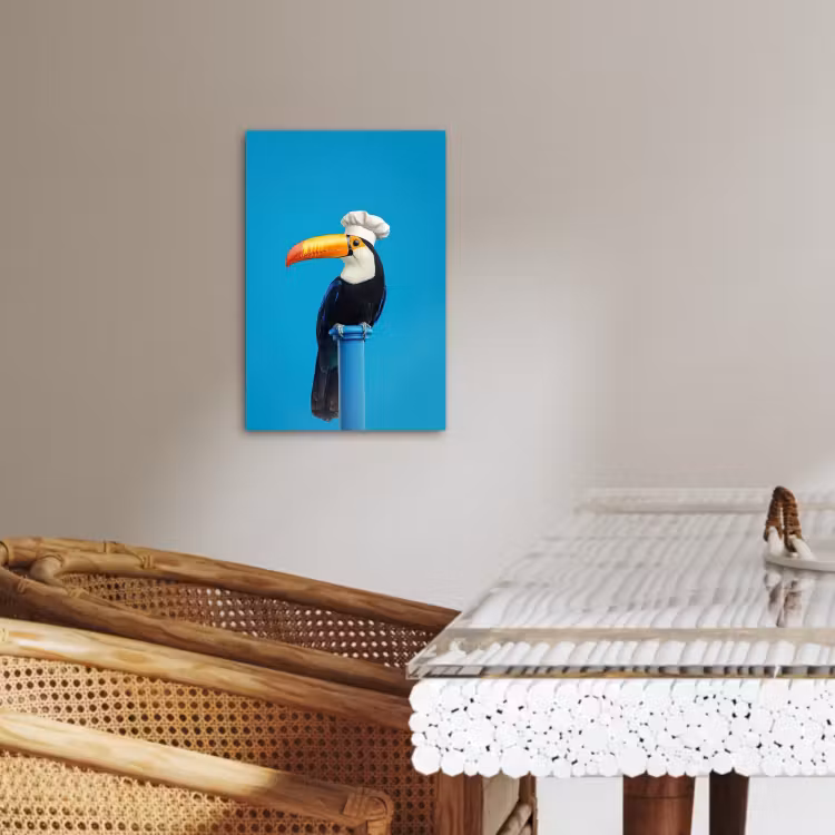 Tableau sur toile - Toucan - Socle - Oiseau - Toque — 4