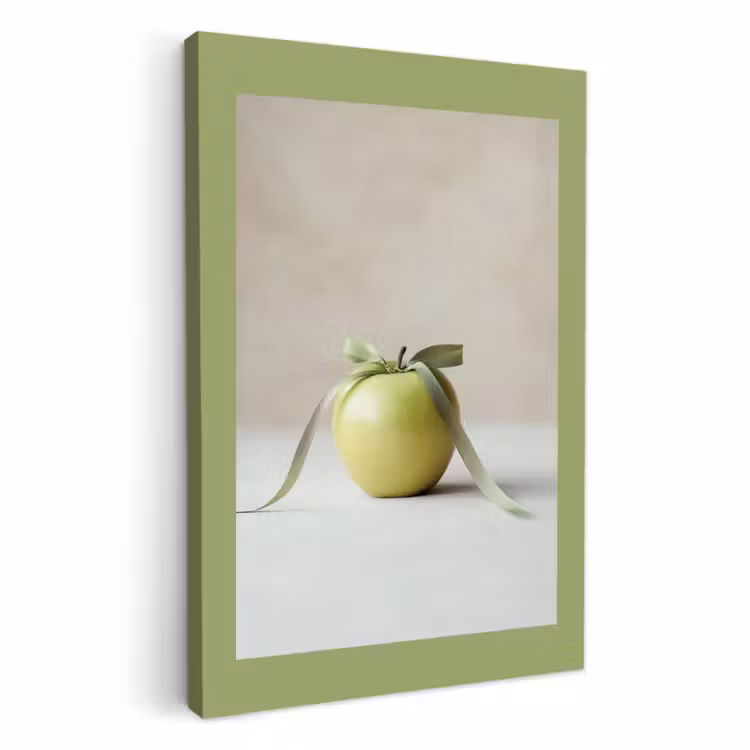 Tableau sur toile - Vert - Pomme - Nœud papillon — 1