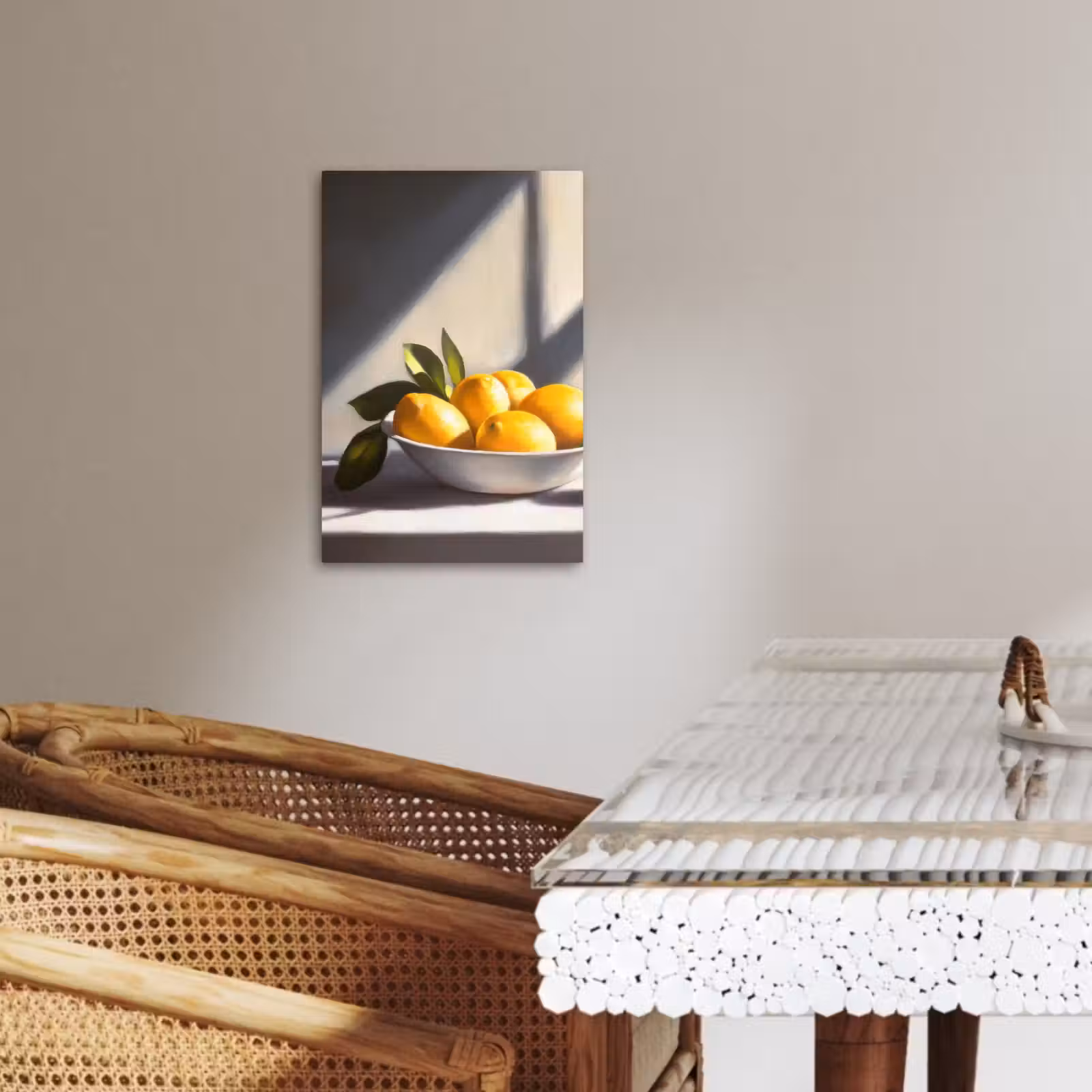 Tableau sur toile - Citrons - Nature morte - Jaune — 1