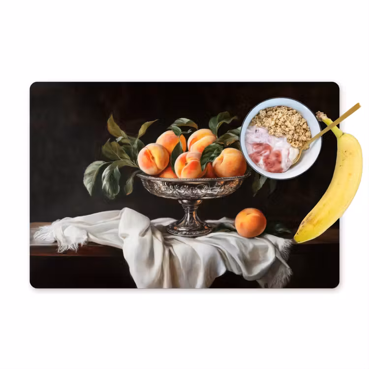 Sets de table - Nature morte - Pêches - Vintage — 1