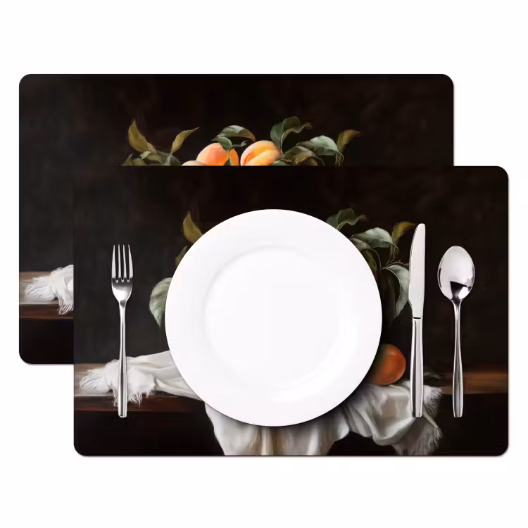 Sets de table - Nature morte - Pêches - Vintage — 2