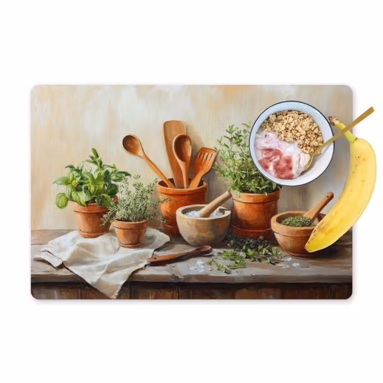 Sets de table - Pots - Herbes - Bois — 1