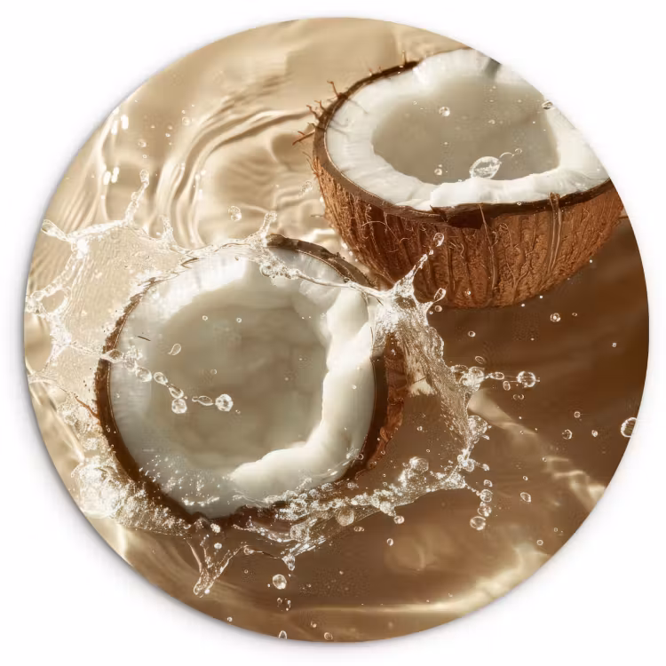 Tableau rond - Coconut - Water - Beige - Splashes — 4