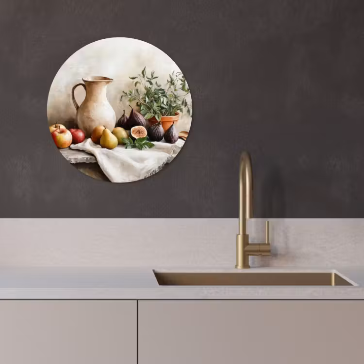 Tableau rond - Fruits - Herbes - Rural — 2