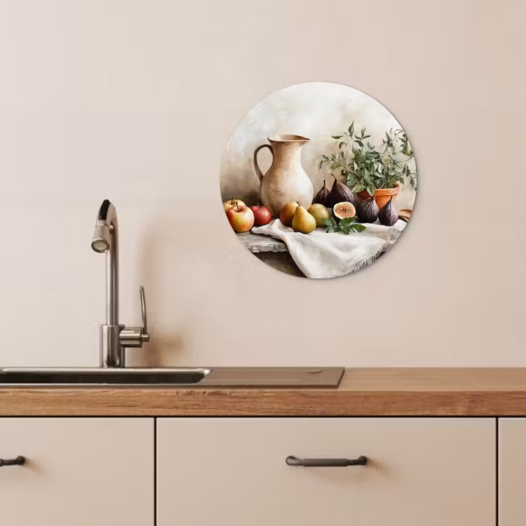 Tableau rond - Fruits - Herbes - Rural — 4