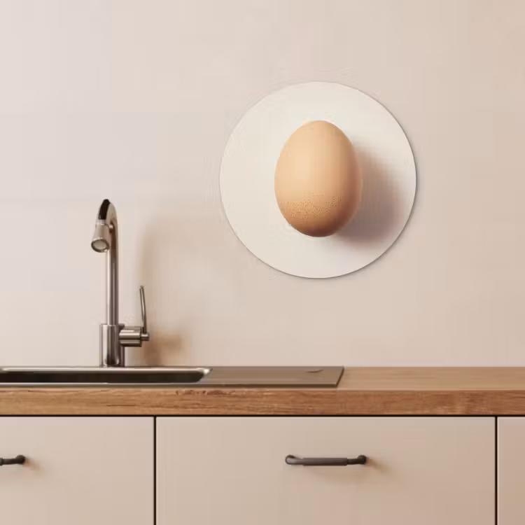 Tableau rond - Œuf - Beige - Ovale - Ovale — 1