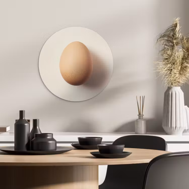 Tableau rond - Œuf - Beige - Ovale - Ovale — 3