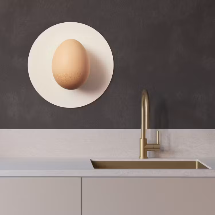 Tableau rond - Œuf - Beige - Ovale - Ovale — 4